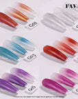 Gel à ongles en aérosol FAVAI 6 couleurs - Collection Galaxy (