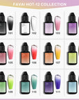 FAVAI HOT 12-Color Airbrush Gel Starter Kit with Cordless Airbrush Compressor – Combo for Beginner Airbrush Gel 12x10ml