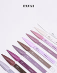 FAVAI The Nude Edit 12PCS Gel Polish Set – 10 Nude Shades + Base & Glossy Top Coat · 12 x 15ml / 0.5oz (Brush Application)