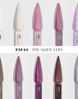 FAVAI The Nude Edit 12PCS Gel Polish Set – 10 Nude Shades + Base & Glossy Top Coat · 12 x 15ml / 0.5oz (Brush Application)