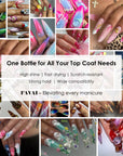 FAVAI Airbrush Gel Top Coat, 30ml Glassy Clear Airbrush Gel Top Coat Nail Polish, TPO Free Long Lasting No Wipe Top, Need U V/LED Lamp for Home DIY, 30ML