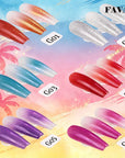 FAVAI 6 Colors Airbrush Gel Nail Polish Air Gel Set - Galaxy Collection (