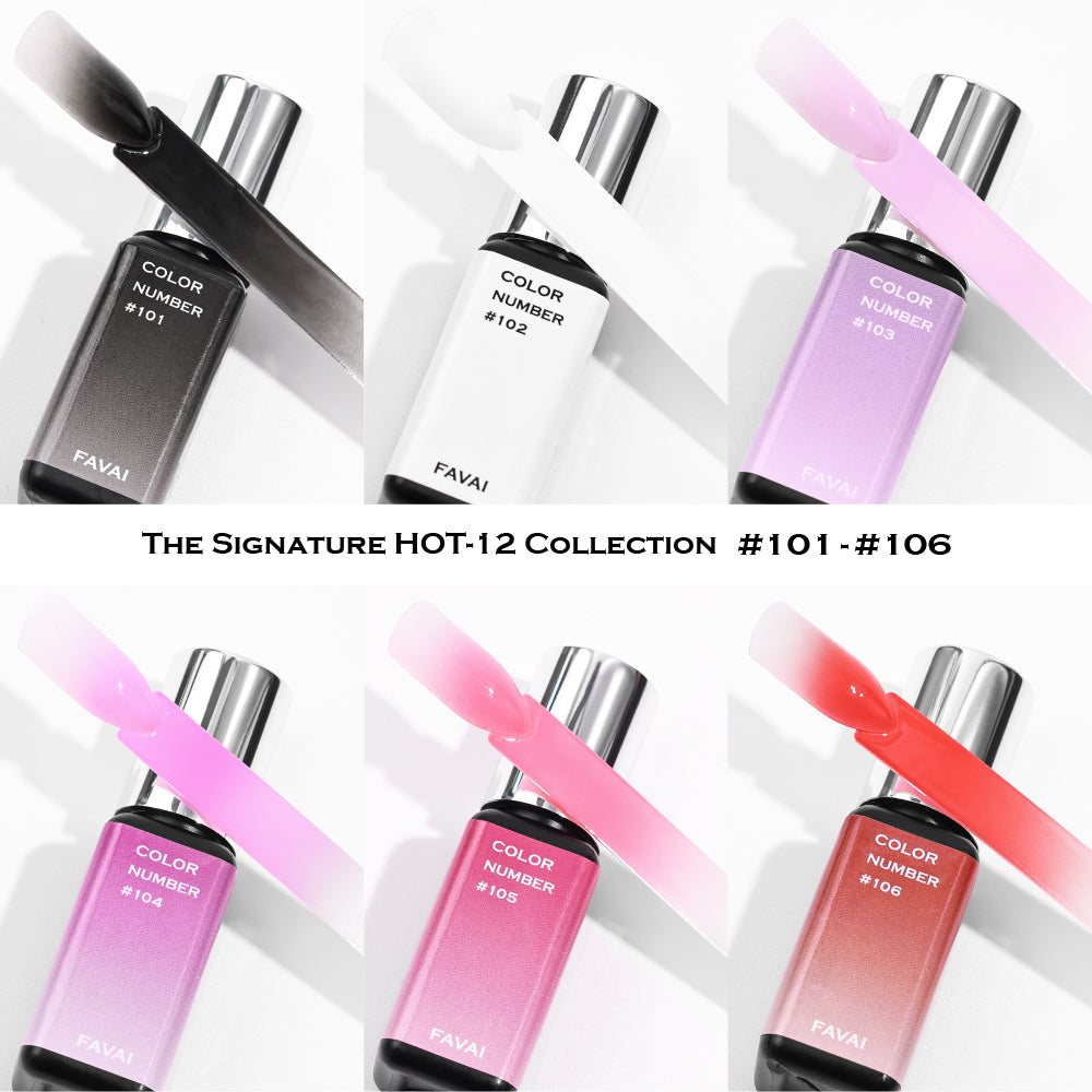 FAVAI Hot-12 Vernis à Ongles en Gel + Combo de Nettoyant Professionnel
