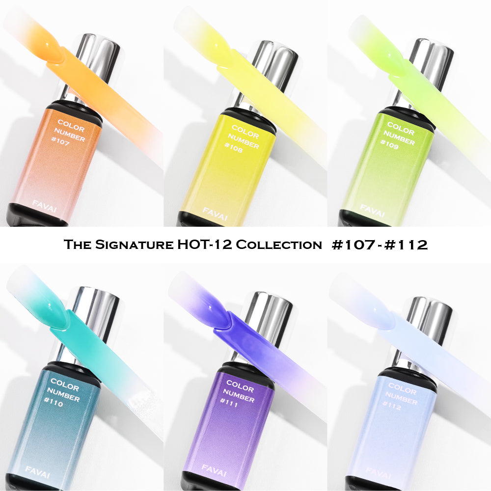 FAVAI Hot-12 Vernis à Ongles en Gel + Combo de Nettoyant Professionnel