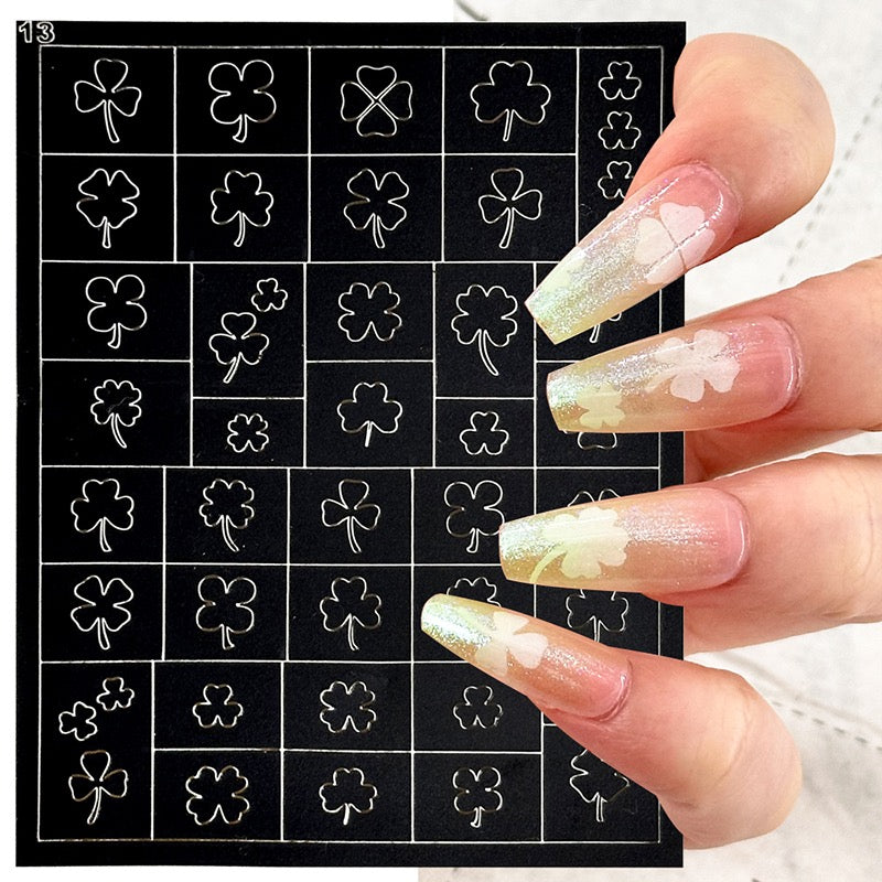 1 Sheet Airbrush French Nail Art Stencil  / 1 PC