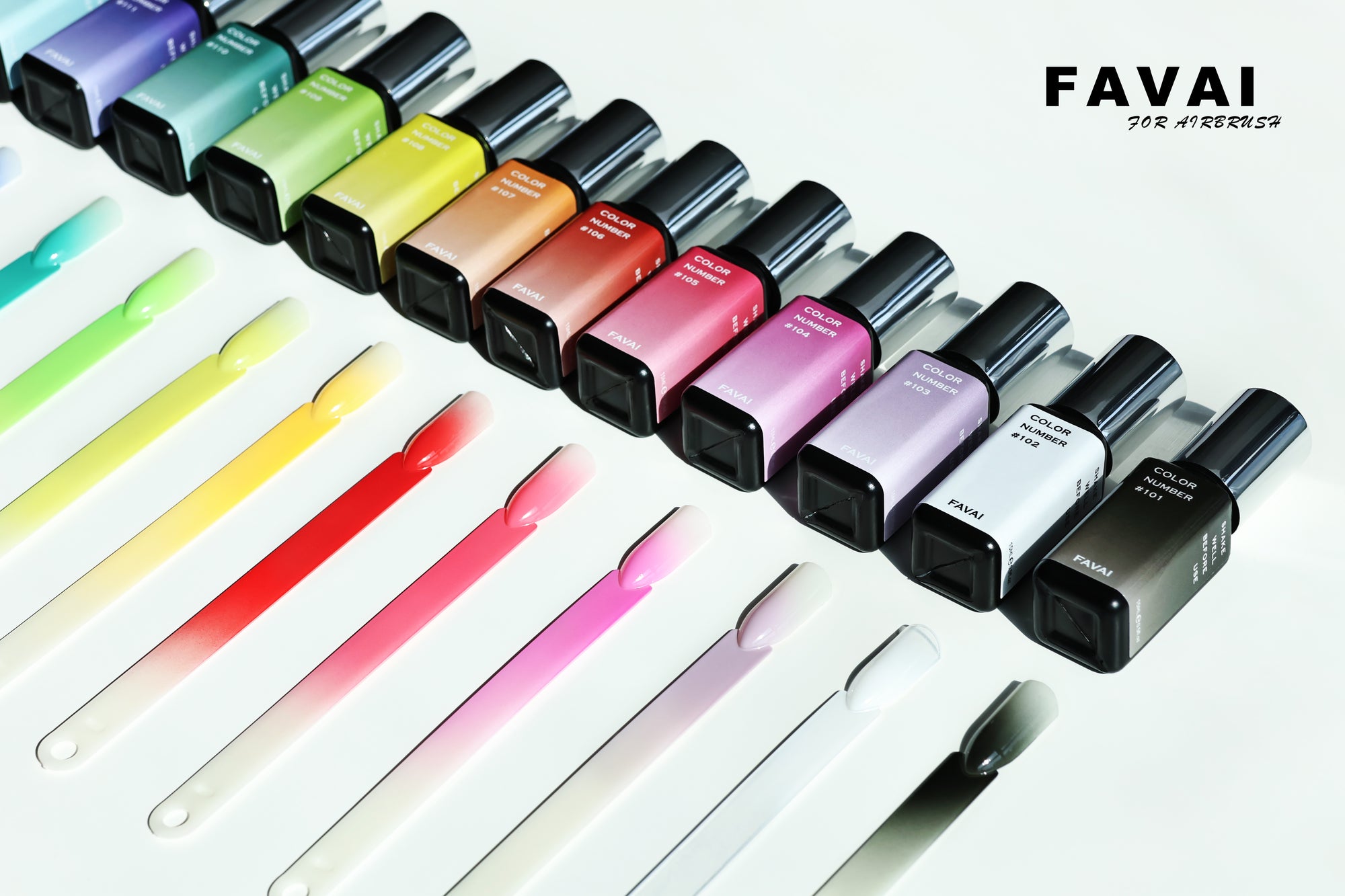 FAVAI La Collection Signature HOT-12 Vernis à Ongles en Gel Aérographe Ensemble de Gel d'Air 12*15ml