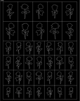 32장 에어브러시 프렌치 네일 아트 스텐실 세트 – 스타일 A+B+C 31개
