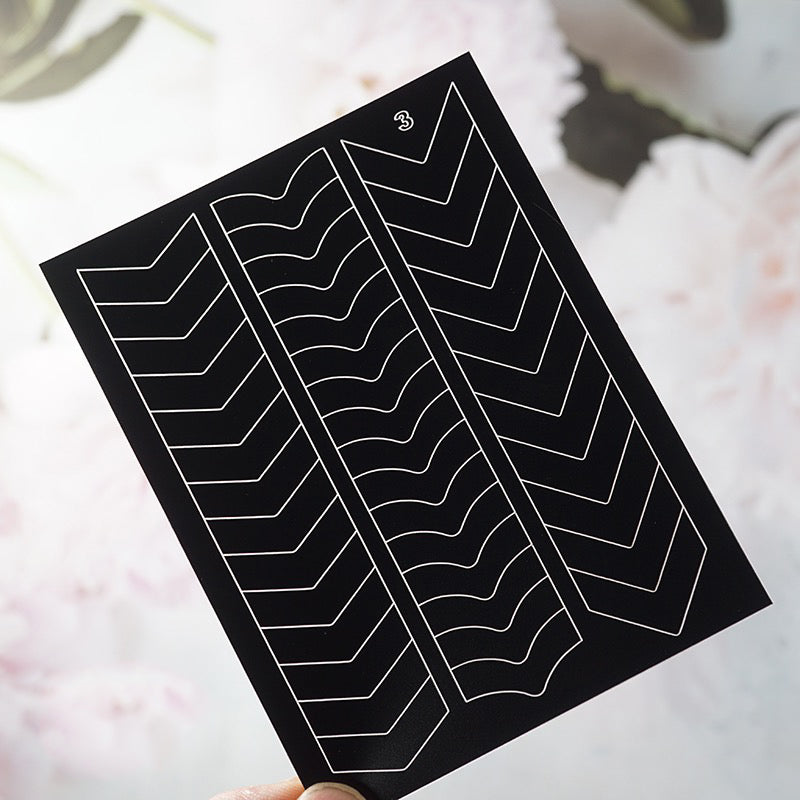 1 Sheet Airbrush French Nail Art Stencil  / 1 PC