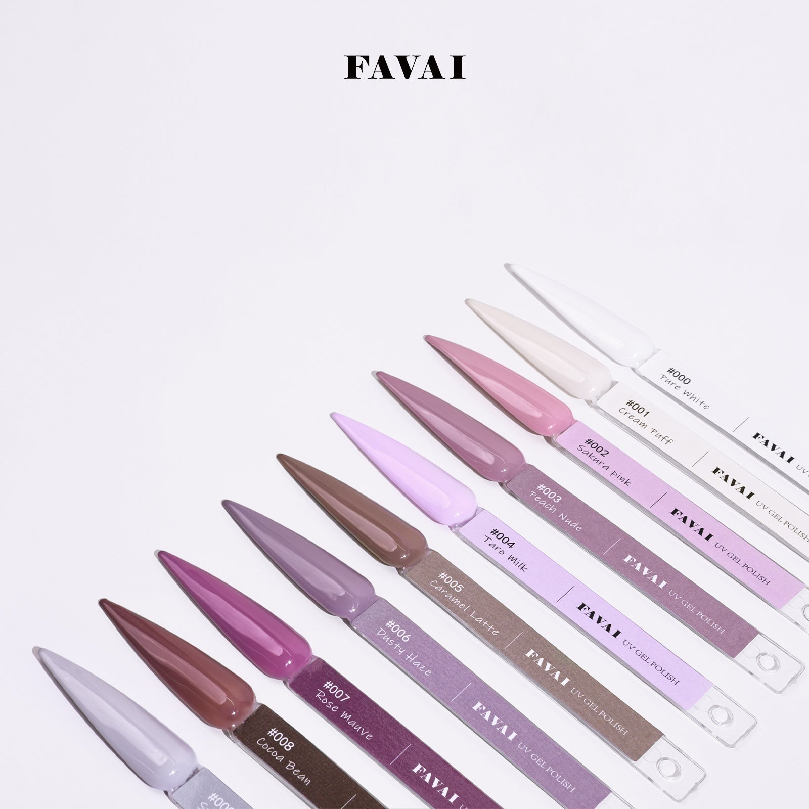 FAVAI The Nude Edit 12PCS Gel Polish Set – 10 Nude Shades + Base &amp; Glossy Top Coat · 12 x 15ml / 0.5oz (Brush Application)