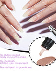 FAVAI 6 Colors Airbrush Gel Nail Polish Air Gel Set - Cream Collection (
