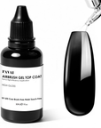FAVAI Airbrush Gel Top Coat, 30ml Glassy Clear Airbrush Gel Top Coat Nail Polish, TPO Free Long Lasting No Wipe Top, Need U V/LED Lamp for Home DIY, 30ML