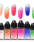 FAVAI 6가지 컬러 에어브러시 젤 네일 폴리시 에어젤 세트 - 슈가 컬렉션 (