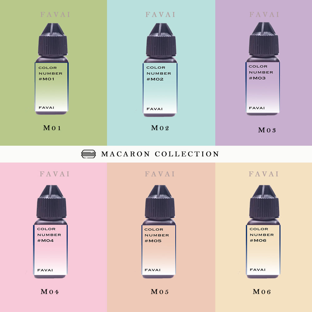 FAVAI 6 Colors Airbrush Gel Nail Polish Set - Macaron Collection (